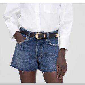 Anine Bing  Leya Organic Cotton Shorts | Blue Dark Sea